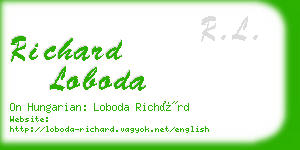 richard loboda business card